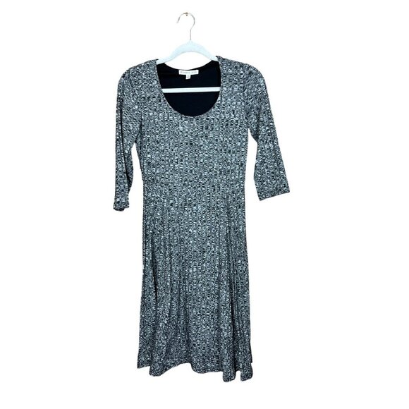 Robbie Bee Women's Speckled Grey 1/4 Sleeve Dress w/ Loops - Picture 1 of 7